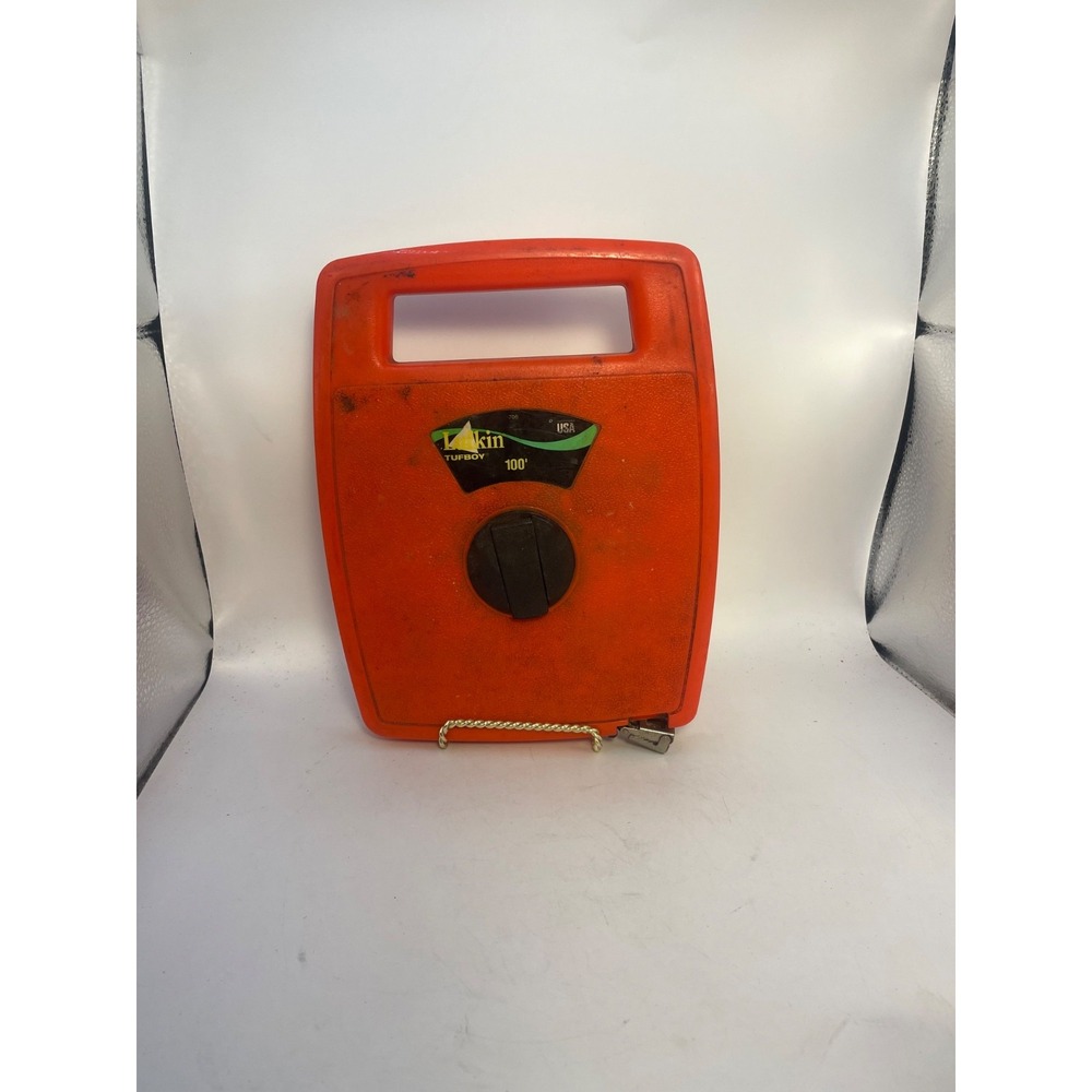 Lufkin 706 Linear Tape Measure 100' Handle Case Fibre Fiber Glass Non Metal USA